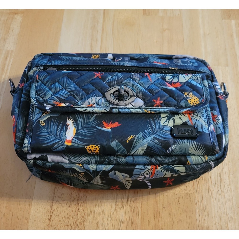 Lug Switch RFID Crossbody Bag Jungle Safari Animal Print Organizer Travel Purse